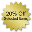 20 percent off selected items