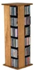Solid Hardwood Swiveling CD/DVD Storage Rack - 288